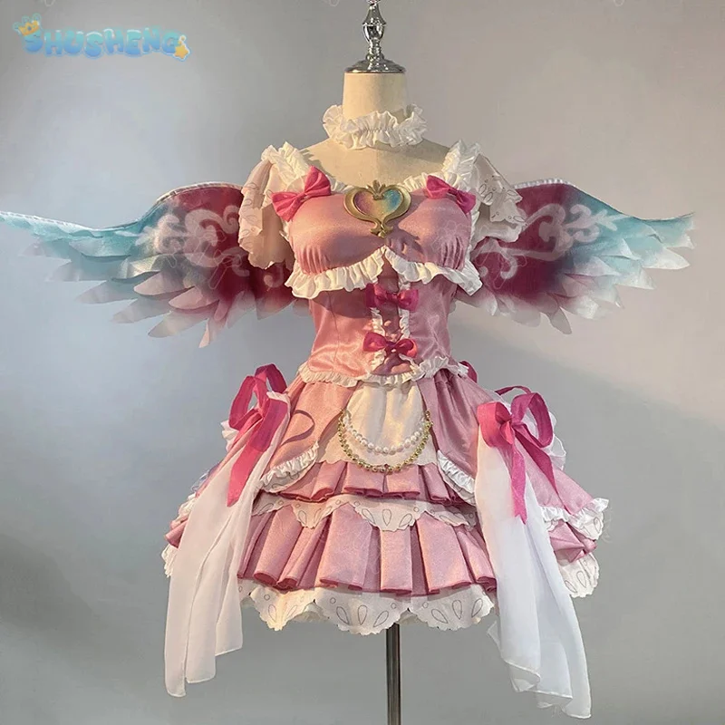 Hoshimiya Ichigo Ainme Aikatsu！Cosplay Costume Sweet Lolita Dress Wings Prop Accessories Halloween Party Girl New Uniform Set - view 4