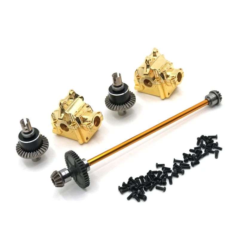 Upgrade Metal Center Drive Shaft Assembly Gearbox Differential Kit For WLtoys 1/14 144010 144001 144002 RC Car Parts