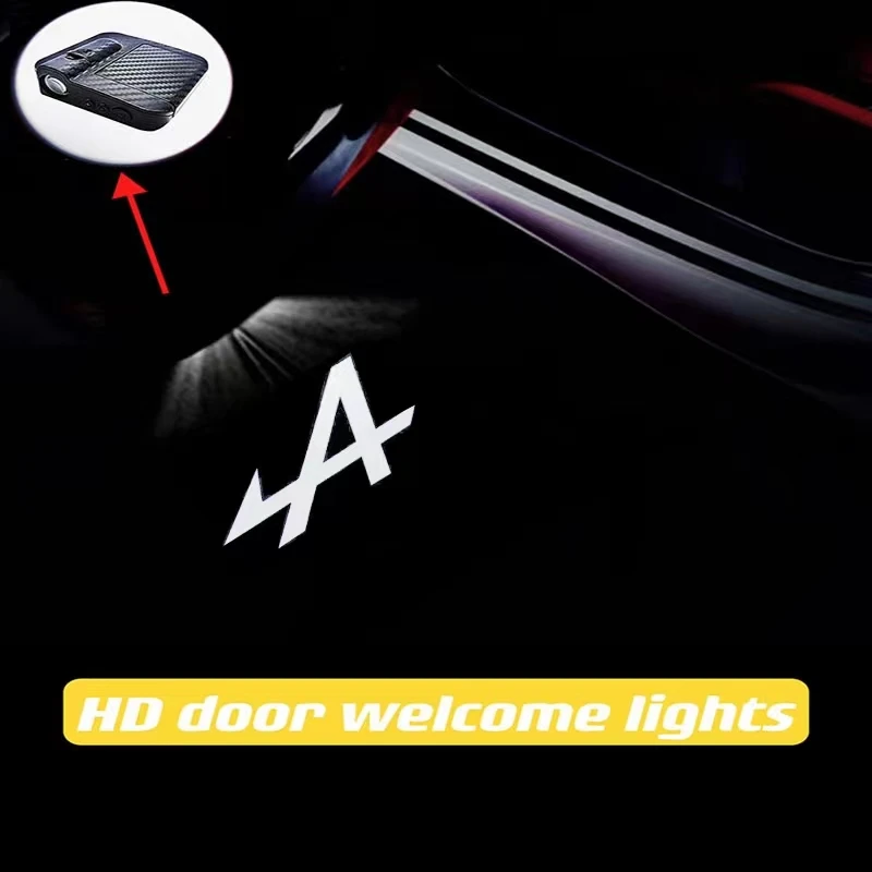 2Pcs Car Wireless Door LED Welcome Decorative Light Courtesy Lamp For Renault Kangoo 2 Koleos 1 Modus Kadjar Captur Megane 1 2 3