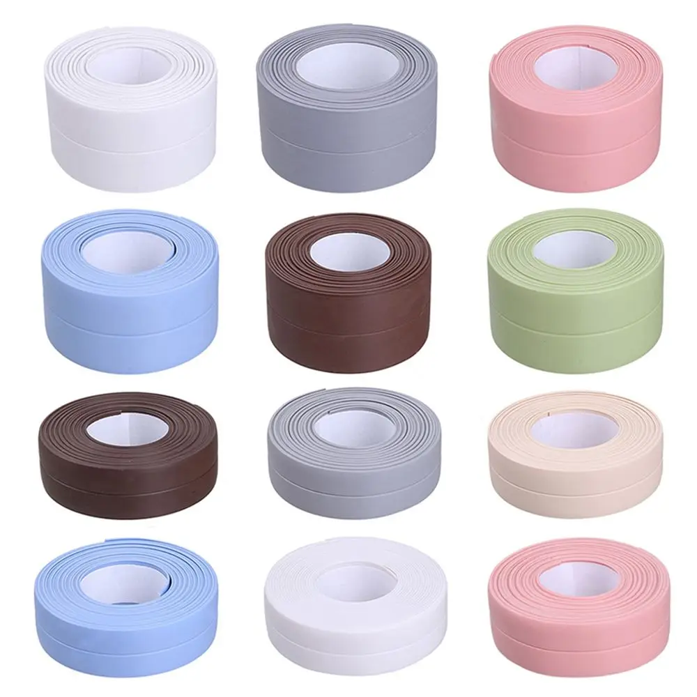 Mildew-proof Caulk Tape Self Adhesive Countertop Shower Tile Sealer Bathroom Tub Colorful Kitchen Sealant Strip Household