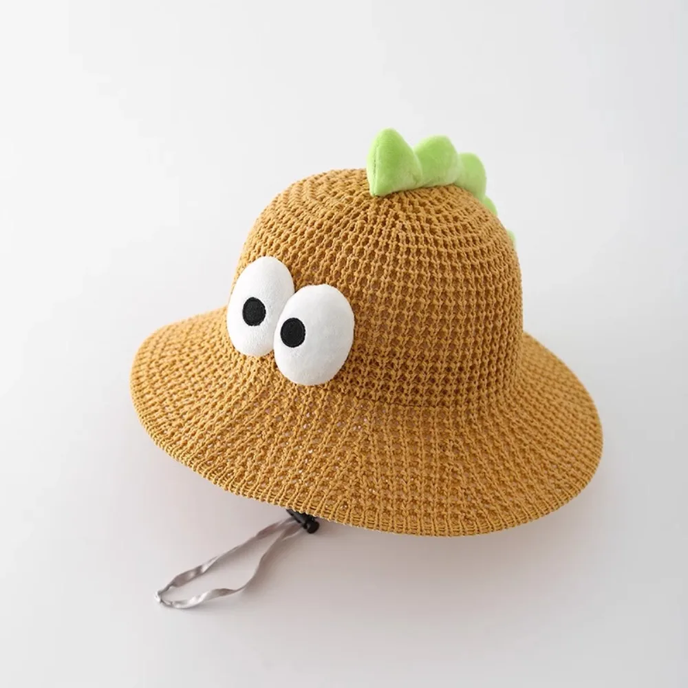 

Casual Adjustable Baby Straw Caps Anti UV Breathable Sun Hat Fisherman Hats For Kids 3-8 Years