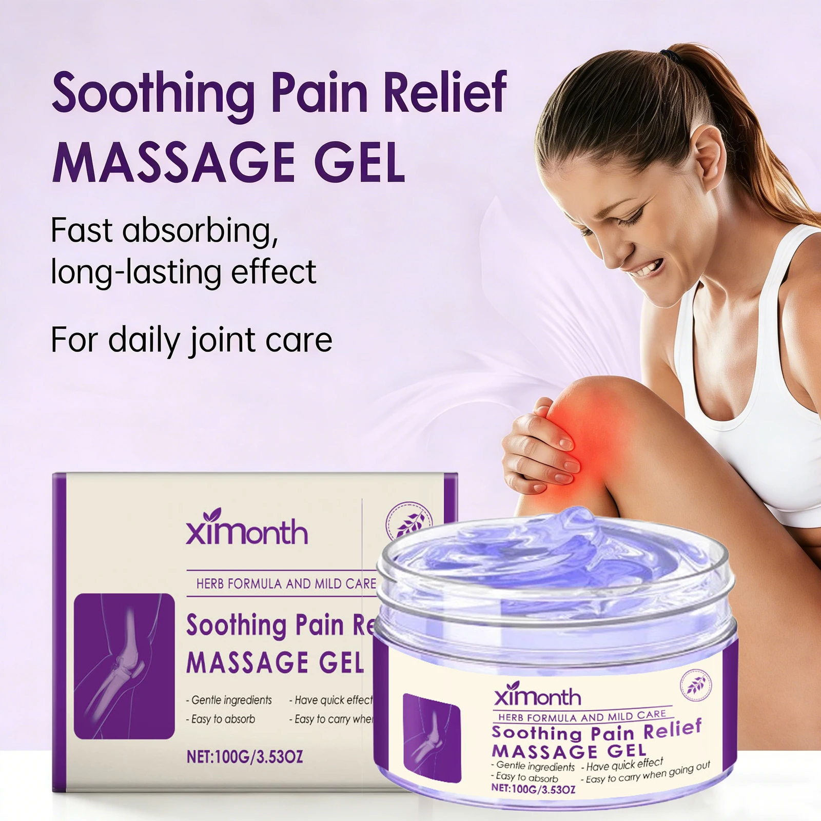 Gel de masaje para aliviar las articulaciones, eficaz para aliviar el dolor articular, periartritis, relajación de los músculos doloridos, promueve la circulación sanguínea, crema de masaje