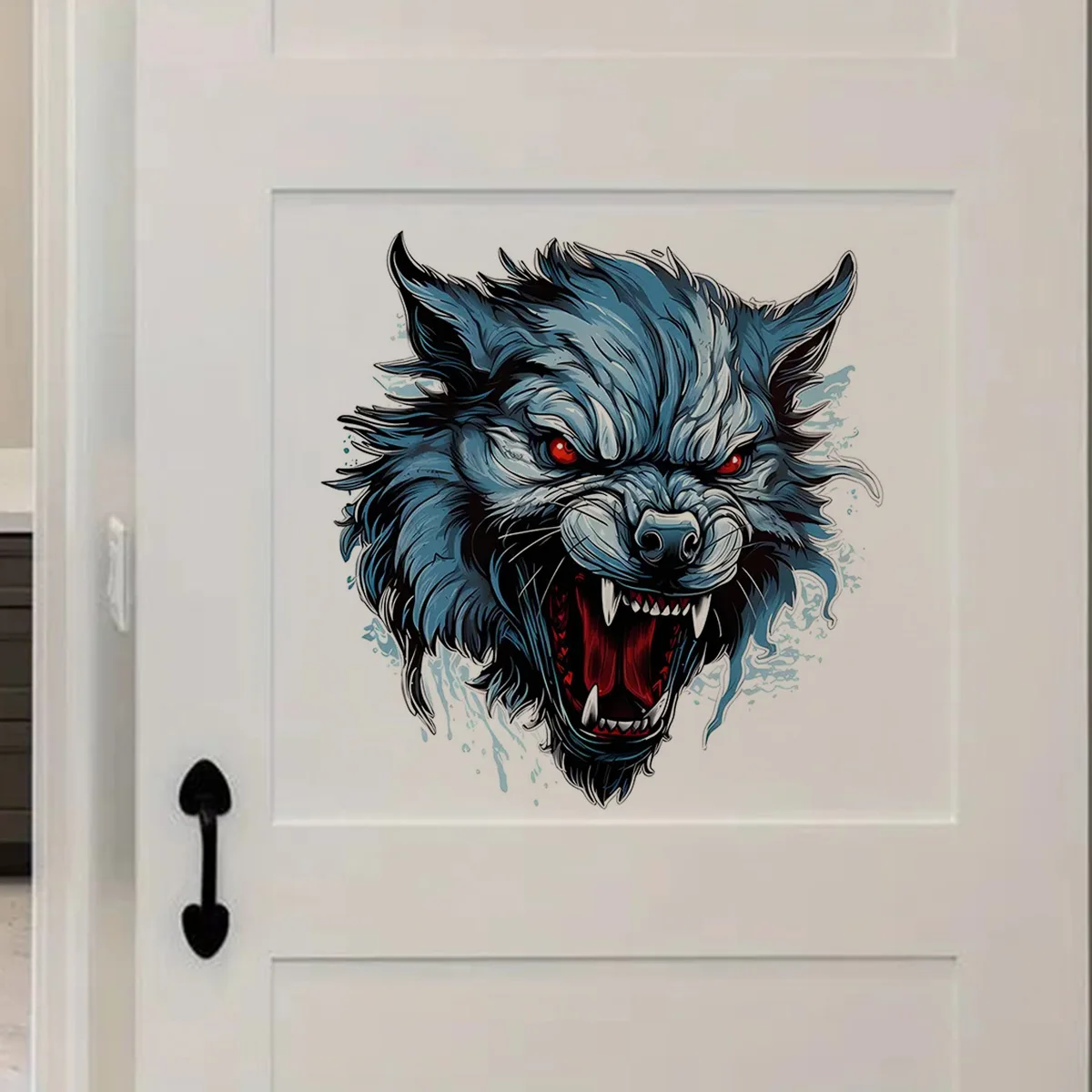 

Wolf Head Decal Bedroom Entryway Living Room Home Decoration Wall Stickers, Waterproof Vinyl Toilet Car Stickers