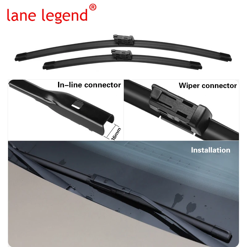 Lane Legend Wiper LHD Front Wiper Blades Set For Audi A5 2008 - 2016 Windshield Windscreen Front Window 24