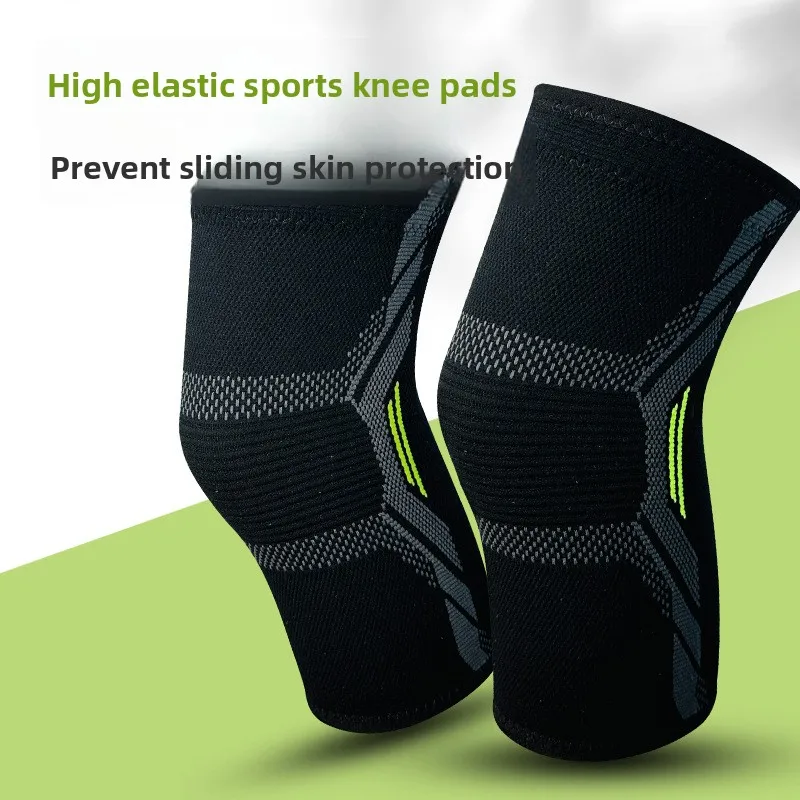 Outdoor Knitted Nylon Sports Knee Pads for Riding Basketball Running Pressurized Non Slip Protective Fitness Gear Men Women