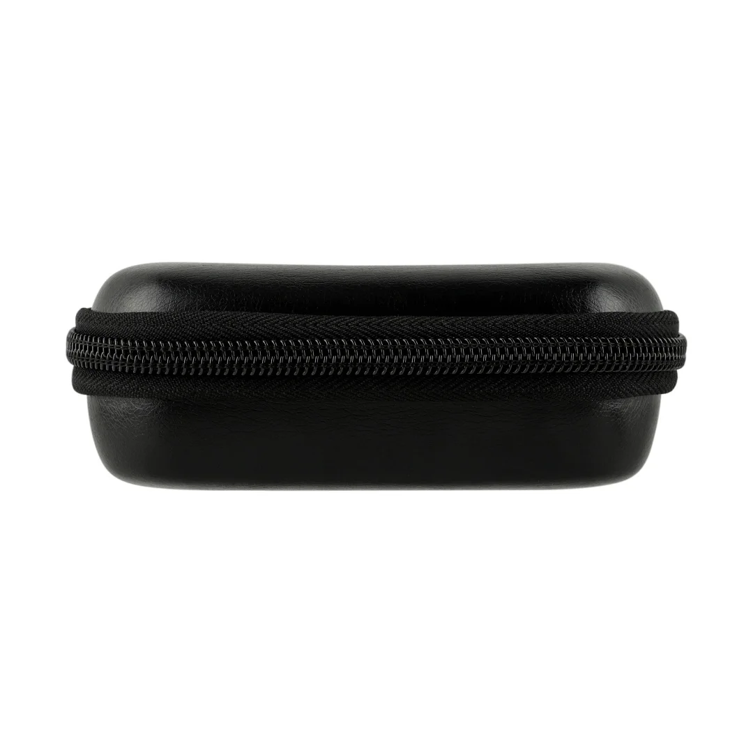 ZiiGaat PELLEPOD Estojo de couro para fones de ouvido, à prova d'água, caixa de armazenamento IEM, bolsa de transporte rígida, caixa de armazenamento protetora adequada para fone de ouvido