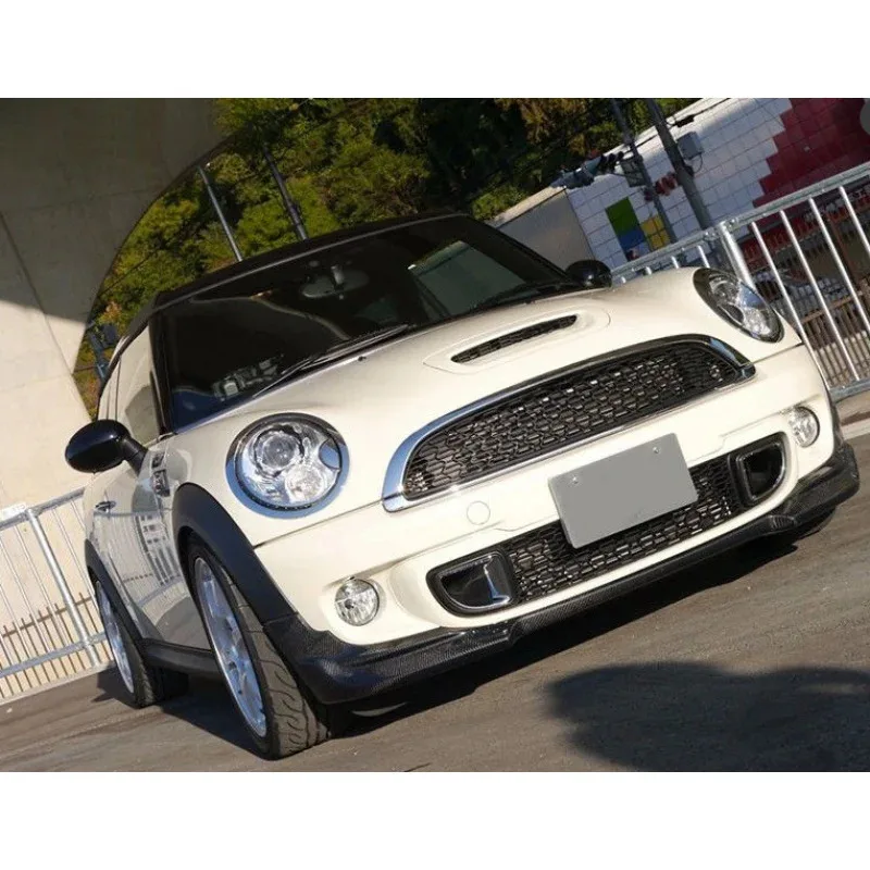 For Mini R56 Clubman 2012- AQ Style Carbon Fiber Front Lip Splitter - Aggressive Look