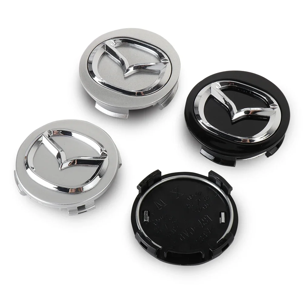 56mm 3D Car Wheel Center Caps Tyre Rim Hub Badge Stickers for Mazda 3 Bk 6 Gh CX-5 CX30 MX-5 2 5 CX-3 GJ GL CX-8 MS RX-8 626