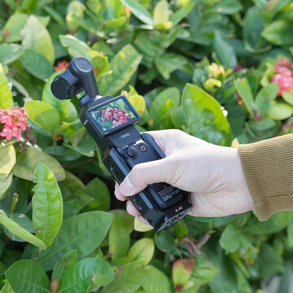 FOTGA Käfig für Pocket 3/4/4P Erweiterungsadapter Zubehör für DJI Osmo Pocket 3 Aluminium-Schutzkäfig Metallhalterungsadapter – Detail 17