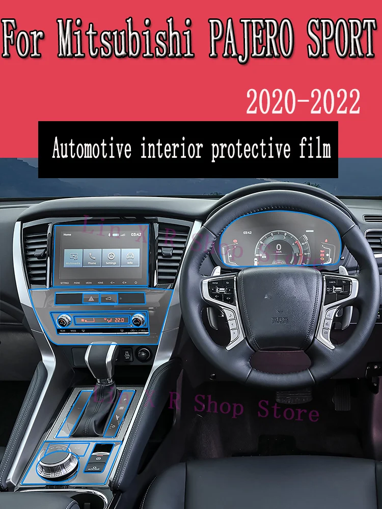 

For Mitsubishi PAJERO SPORT 2020-2022 Gearbox Panel Navigation Automotive Interior Screen Protective Film TPU Anti-Scratch