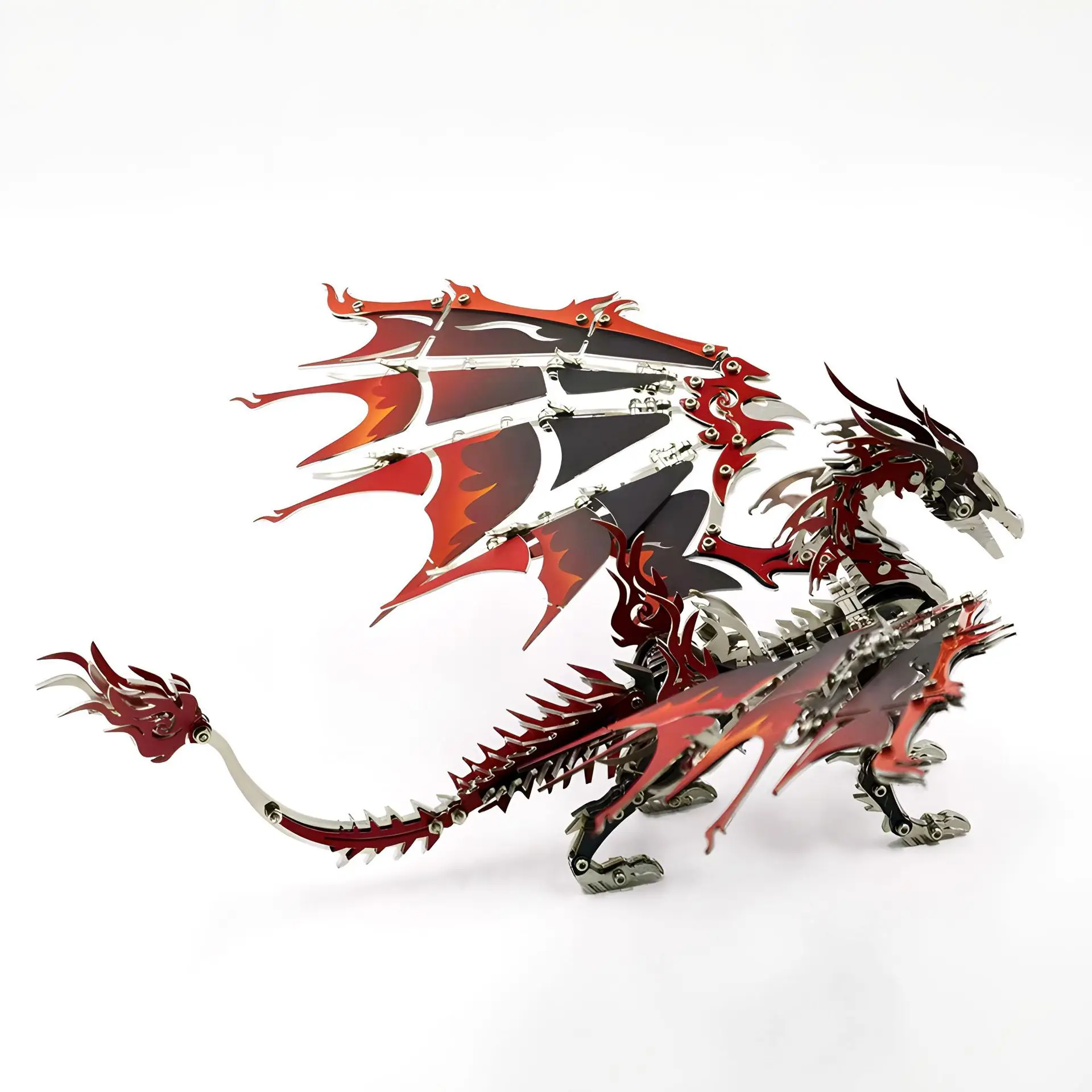 Hot-selling High-quality Large-scale Fire-breathing Dragon Mechanical Dragon Pterosaur Metal Artwork