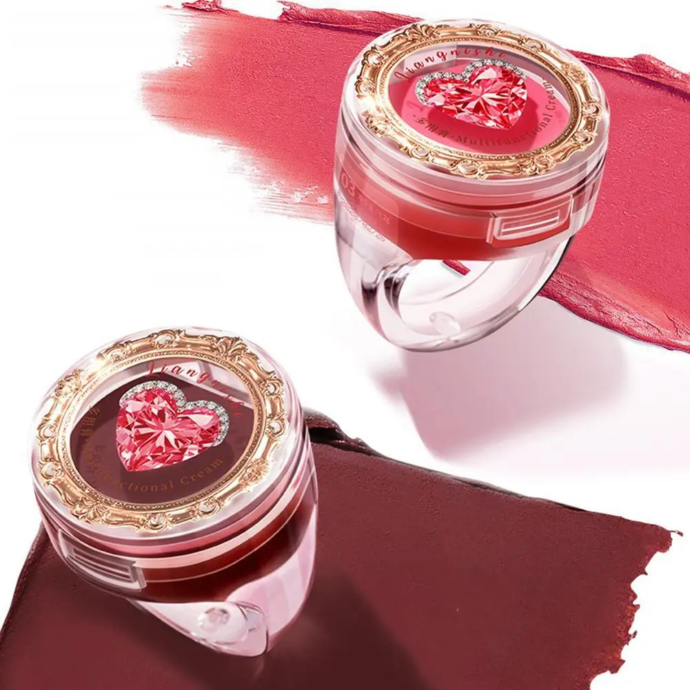 Blusher Cream Shape Matte Natural Brightening Multi-purpose Powder Blusher Eye Shadow Lip Gloss Portable Cosmetics Make Up