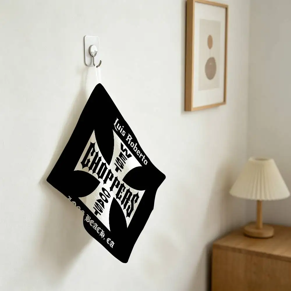 West C-Coast C-Choppers Hanging Polyester Cotton Towel, Reusable Hand Wiping Cloth, Wear Resistant For Home Kitchen Sink
