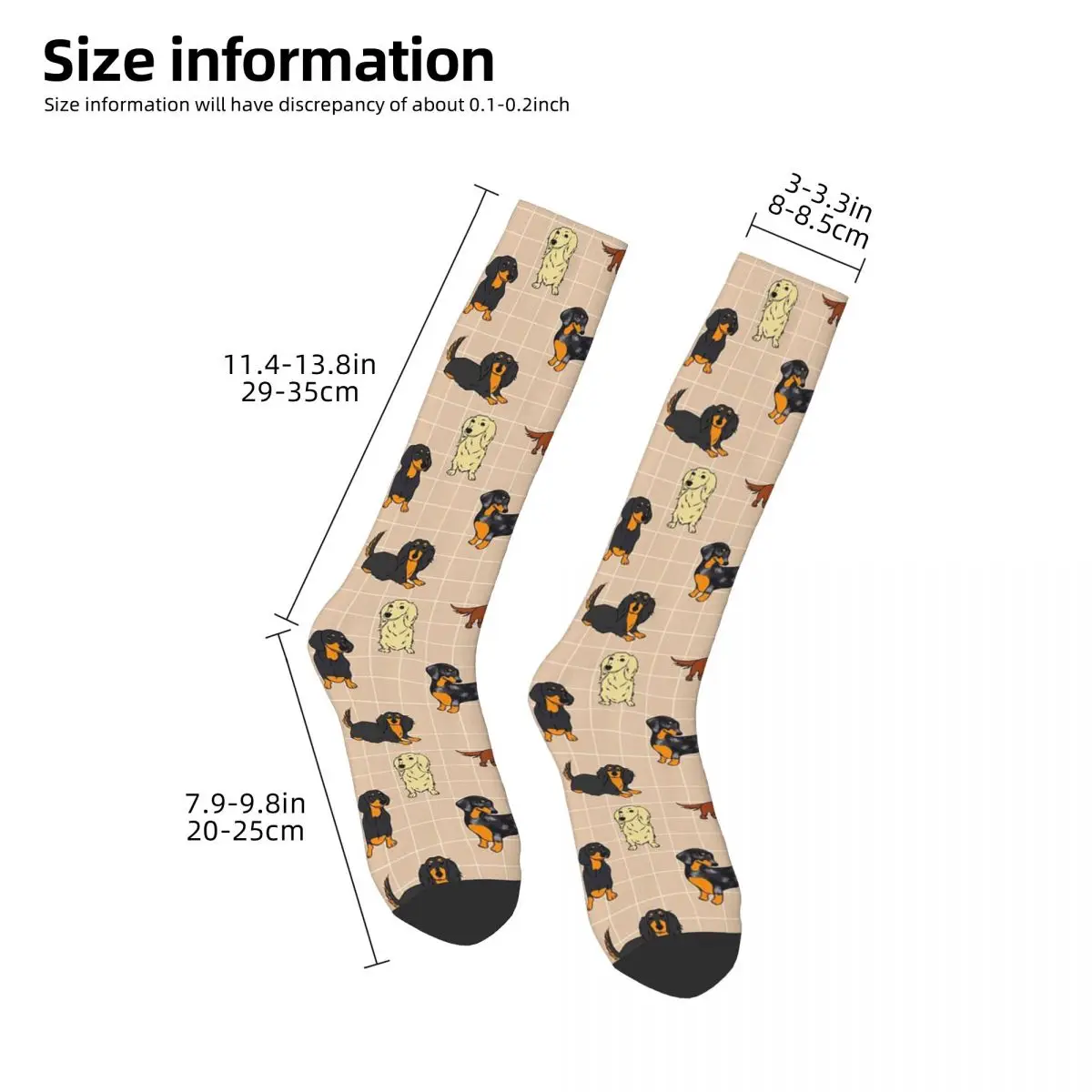 Dachshund Dog Socks Harajuku High Quality Stockings All Season Long Socks Accessories for Unisex Christmas Gifts