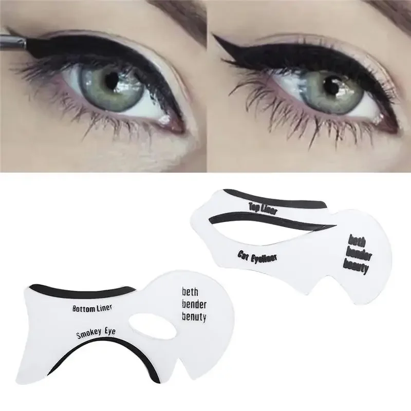 2pcs-Eyeliner Modell karte Cat Eyeliner Smokey Eye Template Shaper Modell Mode Eyeliner Kartens chablone