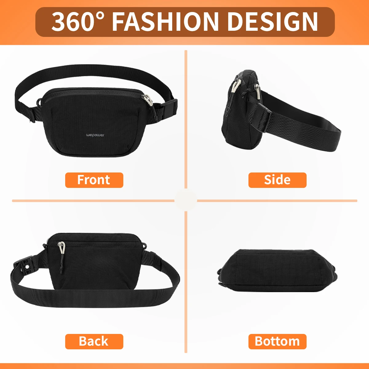 Wholesale Waist Bags, New Candy-Colored Chest Bags, Fresh and High-End Style, Cute Girls' Waist Bags, Autumn and Winter Men's Small Crossbody Bags for Students