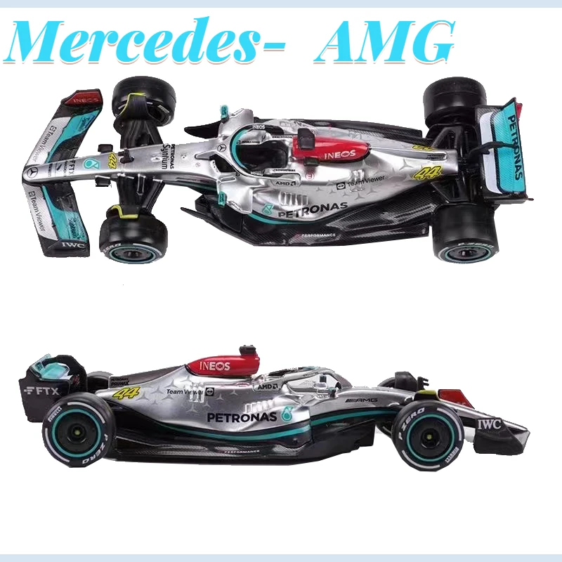 Модель автомобиля Bburago 1:43 2022 F1 Mercedes-AMG W13 #44, Гамильтон #63, Джордж Рассел, модель игрушечного автомобиля из сплава, суперформула, литье под давлением