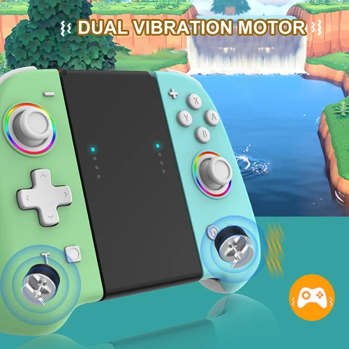 Imagen 2 del producto Controlador Joypad inalámbrico L/R para Nintendo Switch/OLED Lite, mando de activación automática, Joysticks Con Crossing de seis ejes