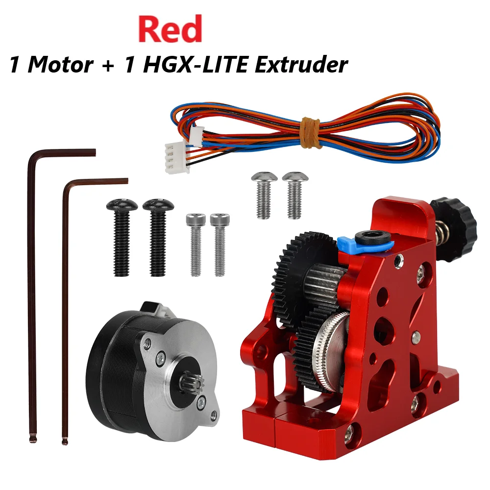 HGX LITE Extruder Dual Gear Extruder Hartstahl Untersetzungsgetriebe Hochgeschwindigkeitsmotor 3D-Druckerteile für CR10 CR 10S Ender3 V2 VORON