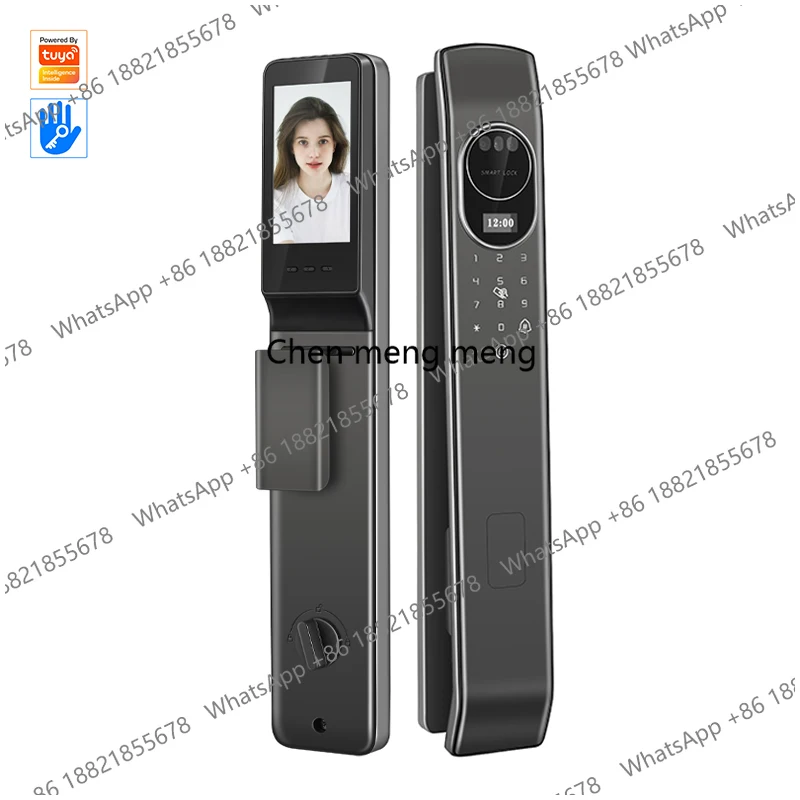 

Remote WiFi Smart Lock, Fingerprint ID Facial recognition zigbee tuya door lock, Keyless Entry Door Lock with Built-in camera