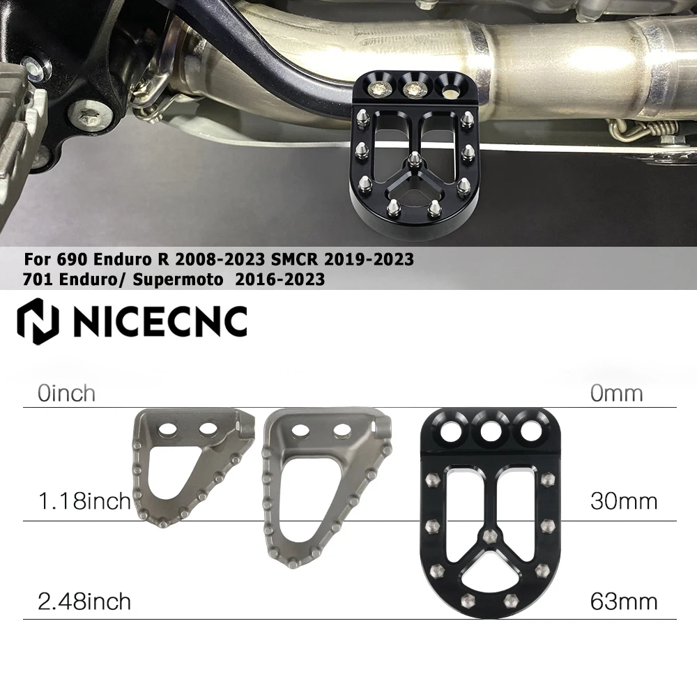 Para KTM 690 Enduro R SMCR SMC R 2008-2023 almohadilla de extensión de palanca de Pedal de freno para Husqvarna 701 Enduro Supermoto GasGas 700 SM/ES