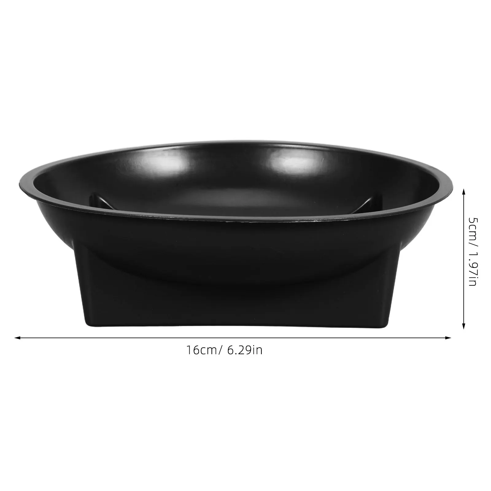 16Pcs Memorial Garden Planter Round Plastic Black Flower Pot Outdoor Graveyard Flower Container Cemetery Tribute Decoration
