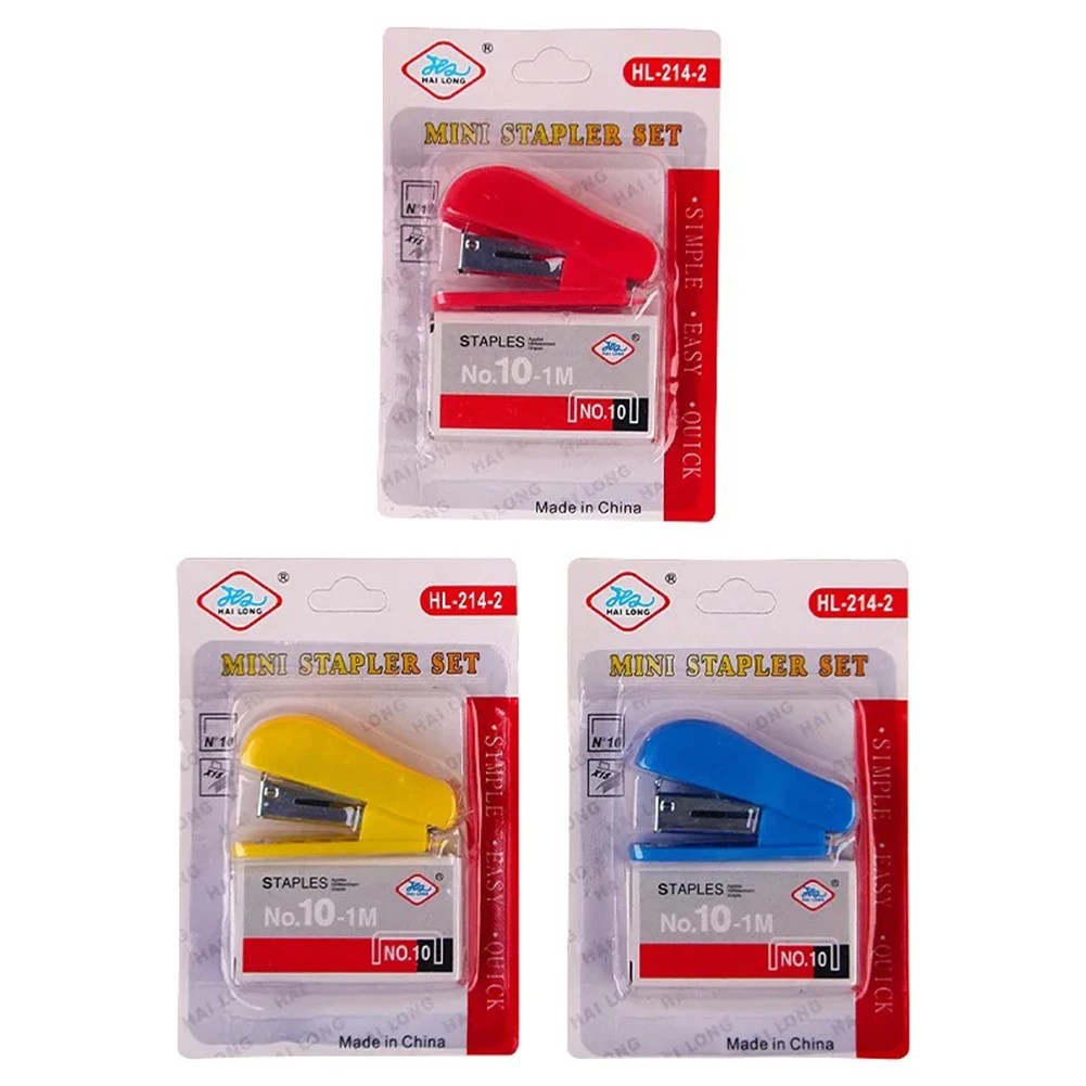 1 Pcs Stapler Set Cute Stapler Mini Small Stapler Student Stationery Wholesale Set Stapler Wholesale
