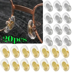 10Pairs Extra Soft Silicone Nose Pads for Glasses 13mm Spectacles Non Slip Transparent Screw-in Nosepads Eyewear Accessories