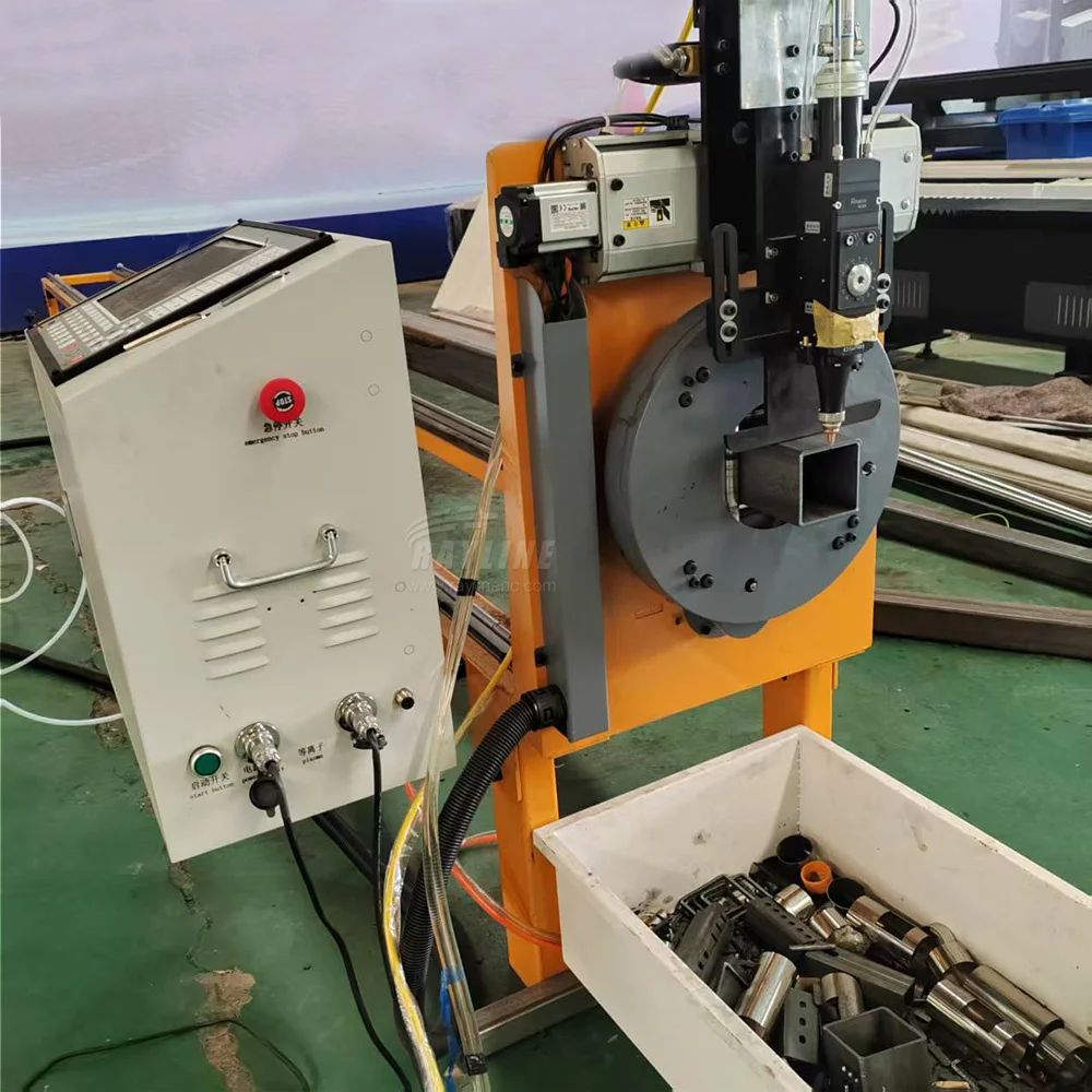1500w 2000w 3000w Round Square Rectangular Pipe Tube Angle iron Fiber Laser Cutting Machine Stainless Carbon Steel Aluminum