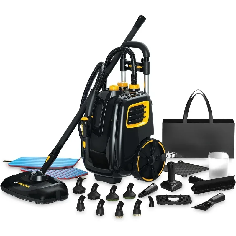 MC1385 Deluxe Canister Steam Cleaner with 23 Accessories, Chemical-Free Pressurized Cleaning for Most Floors, Counters