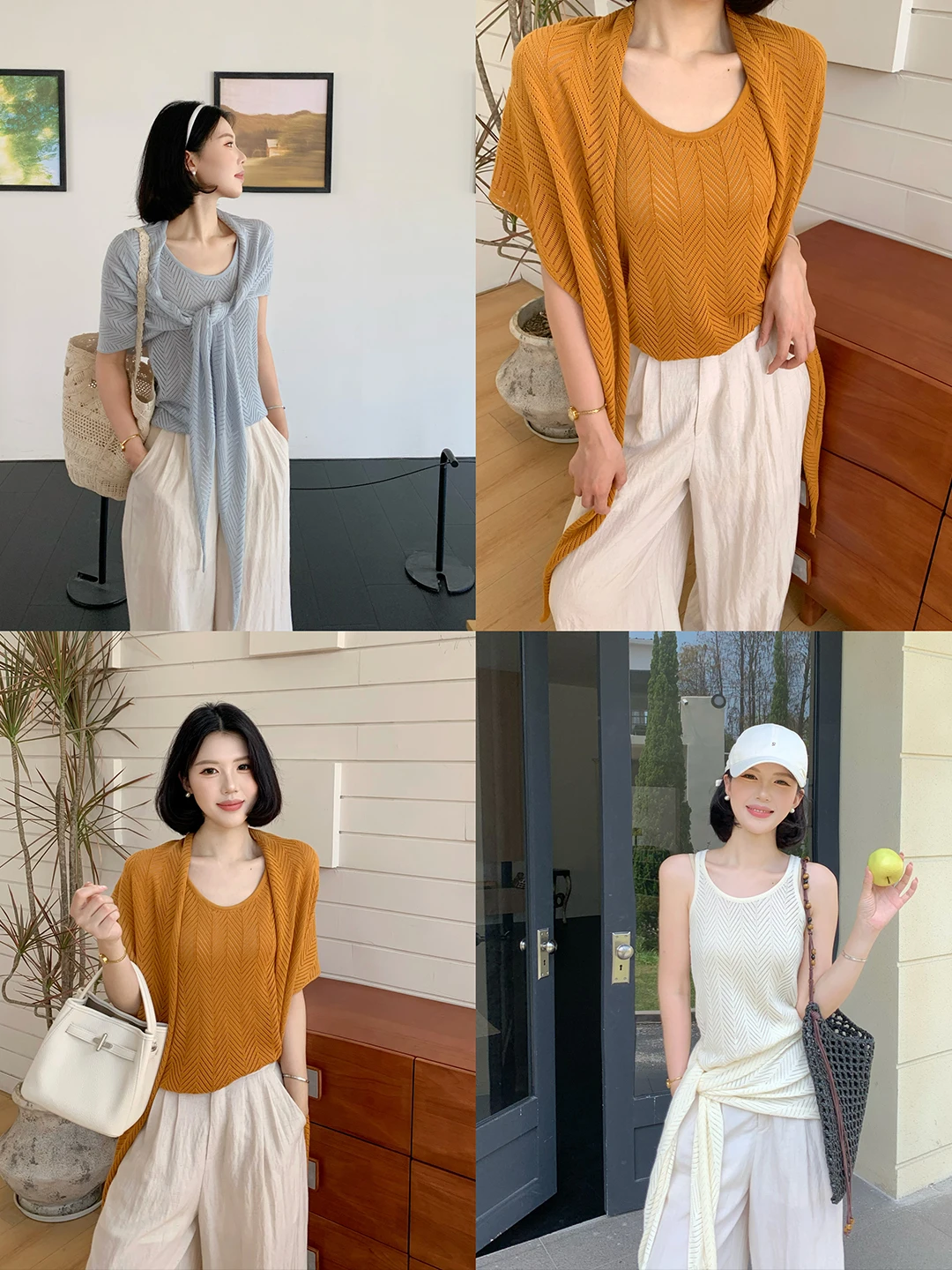 

Minimalist Sweet And Spicy Two-Piece Set Vest Top Shoulder Wrap 2026 Spring Summer Elegant Style round Neckline No Sleeve