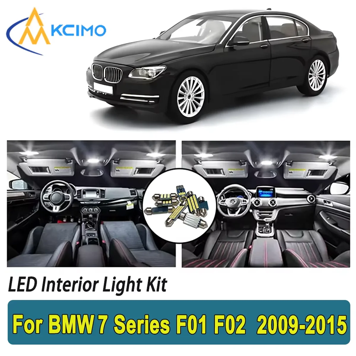 Nuova Lampadina Per BMW Serie 7 F01 F02 (2009-2015) Premium LED Luminoso Interno Cupola Mappa Tronco Luce Kit Auto Lampade A Led Nuova Luce