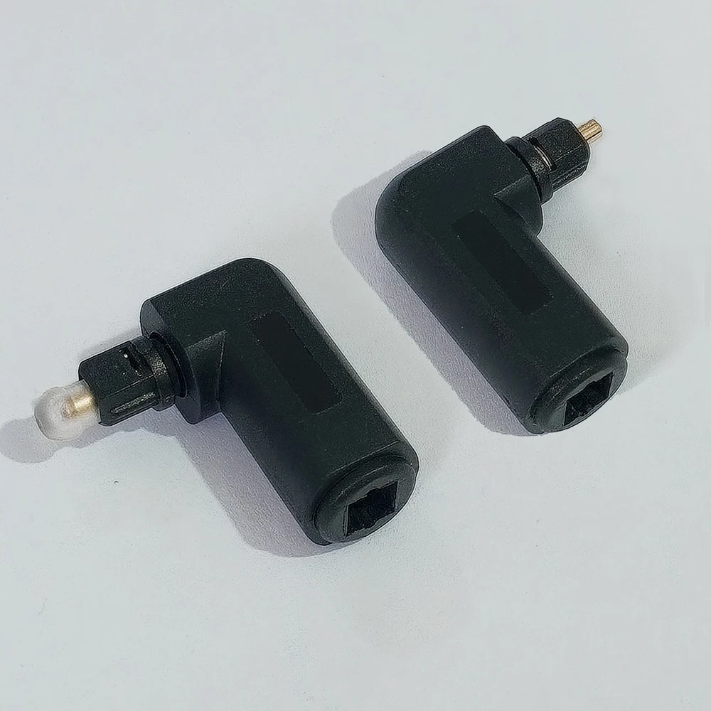 1 Stück Glasfaser-Audioadapter, Toslink-Stecker (quadratisch) auf 3,5-mm-Klinkenstecker (rund), 90° ° 270-Grad-Winkel-Audio-Stecker (männlich/weiblich) – Detail 4
