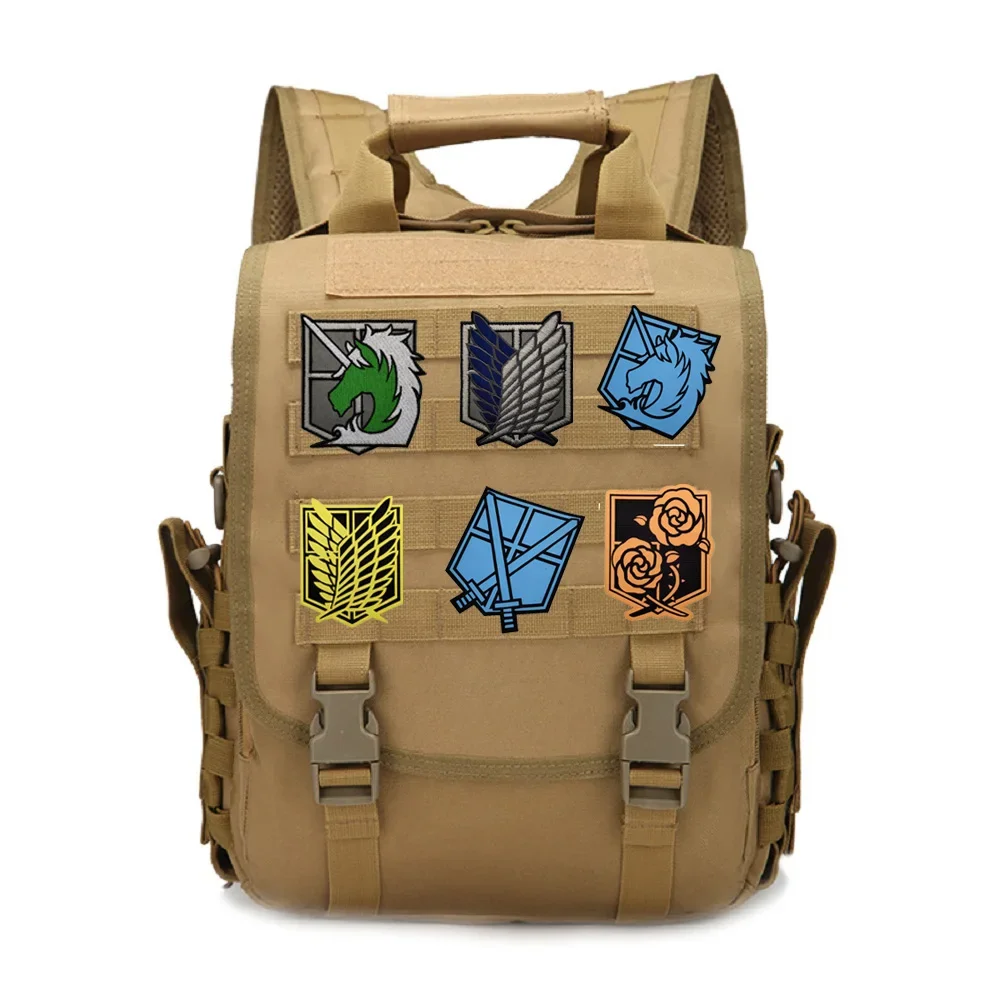 Outdoor Bag Accessorie Anime Badge Attack Giant Surrounding Sword of Crusade Investigative Corps Armband Luminous Epaulets Patch