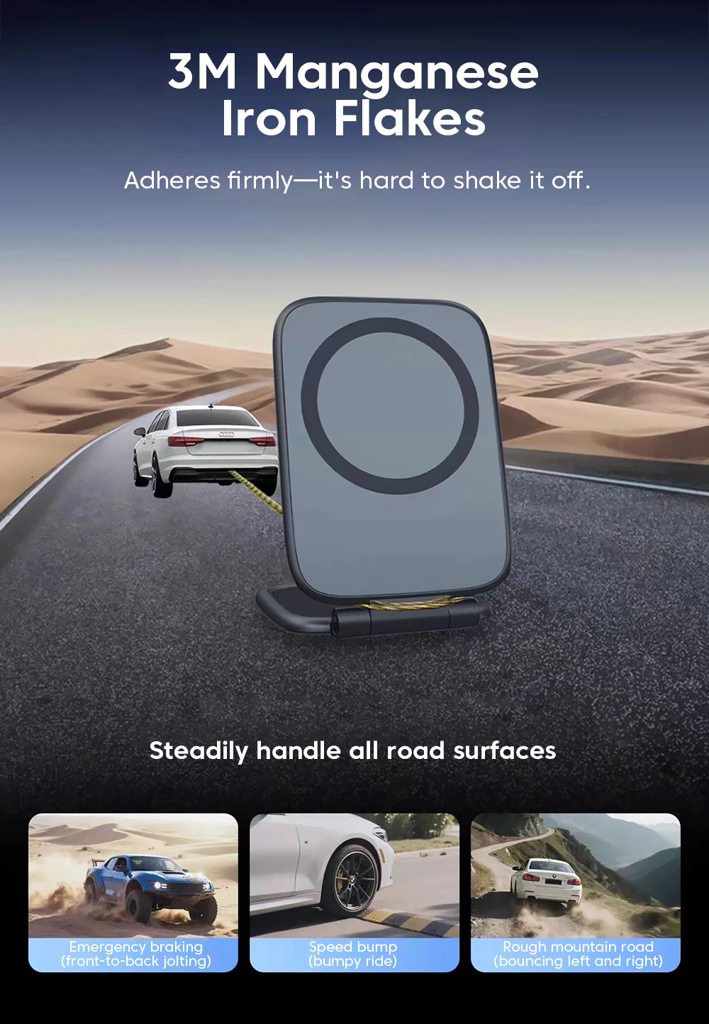 Ultradünne Auto Magnetische Handy Halter Einstellbar Faltbare Anti-shake Fahrzeug Navigation Telefon Universal Ständer Zubehör – Detail 4