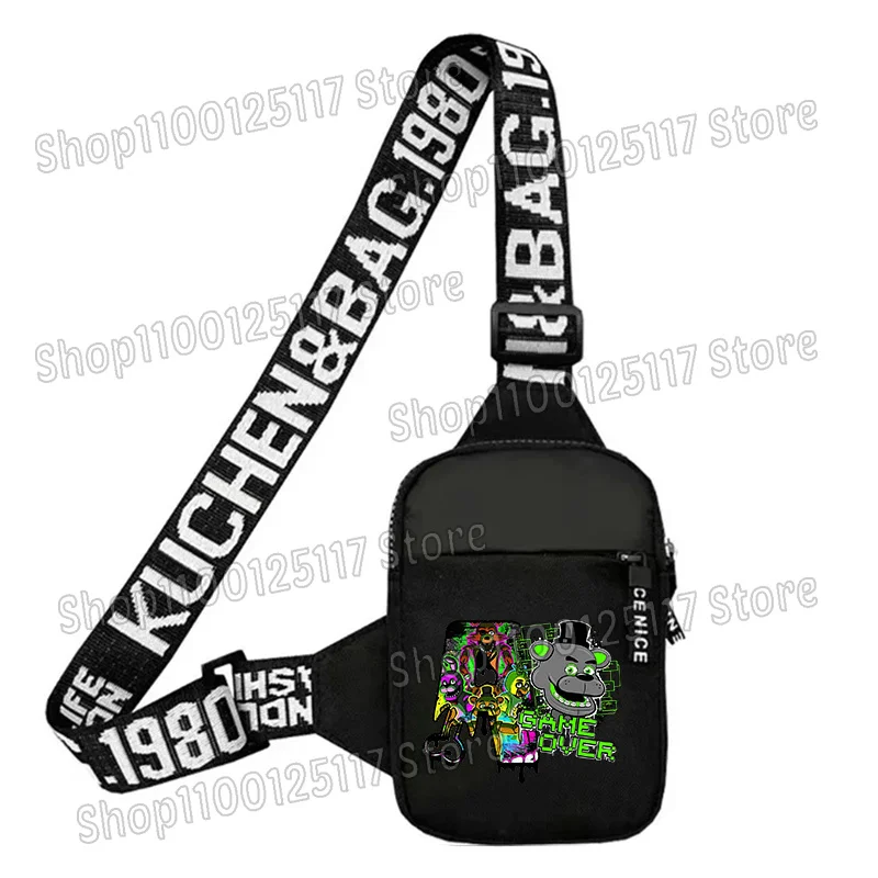 Fnafs Chest Bag Fashion Men Adult Anime Five Nights Freddys Crossbody Bags Portable Outdoor Sports Leisure Women Messenger Bags