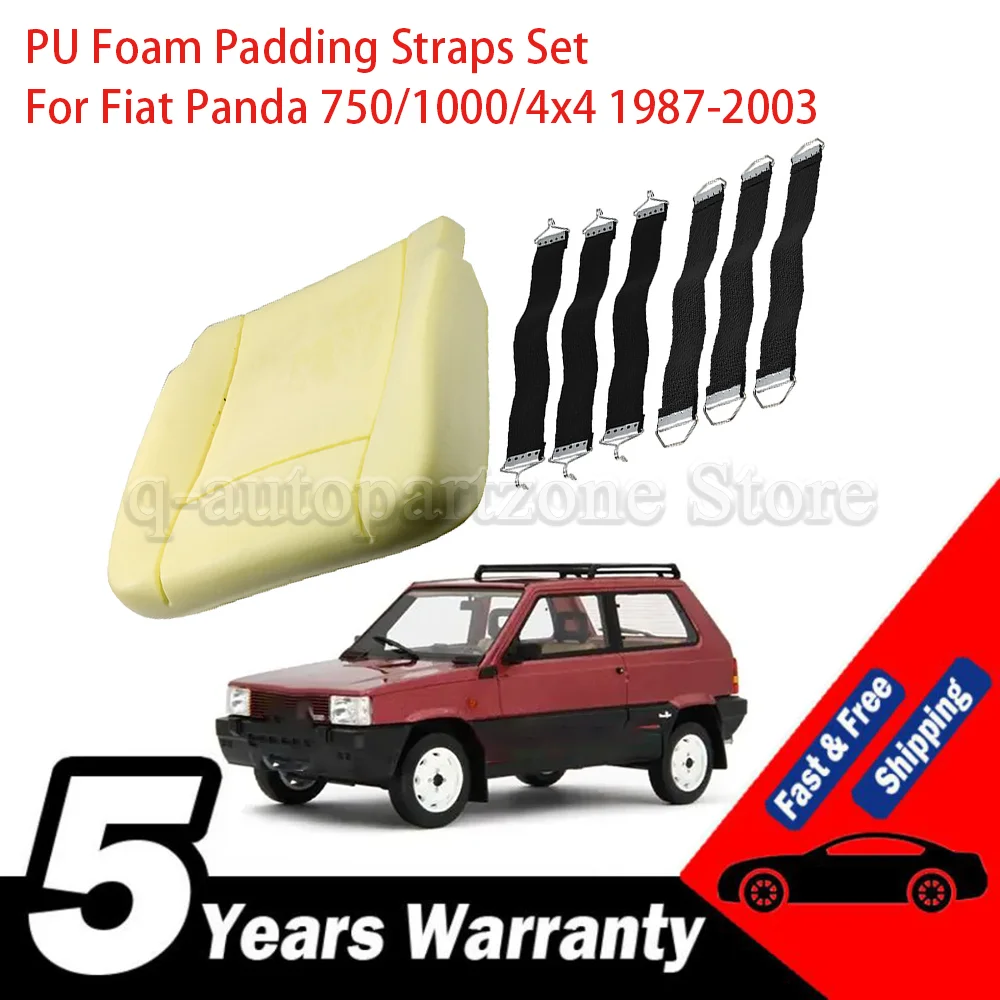 

Seat Cushion Repair Kit 6PCs PU Foam Padding with Heavy-Duty Tie Straps Bottom Support For Fiat Panda 750/1000/4x4 1987-2003