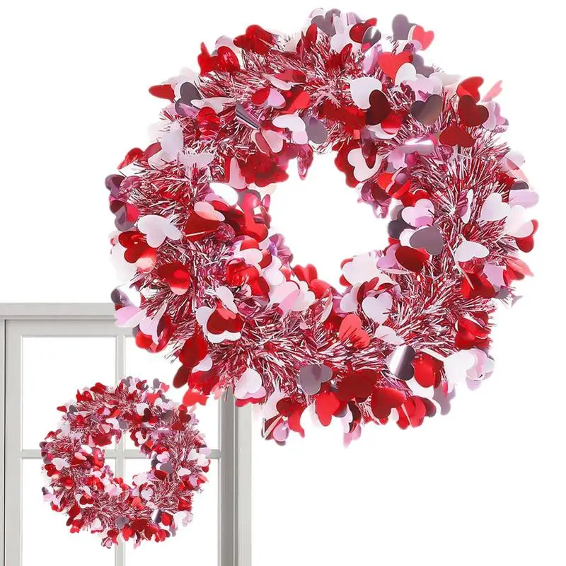 

Valentines Door Wreath Wedding Wreath For Outdoor Valentine's Day Decoration Wreath Ornament 18 Inch Wedding Wreath Garland For