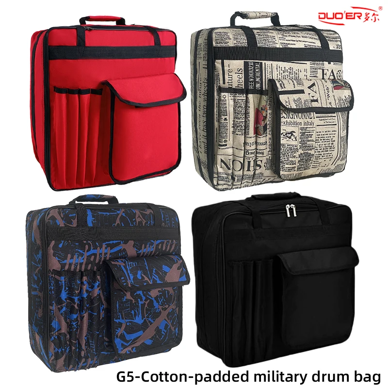 Single layer small military drum bag portable, can carry and lift 13/14 inch waist drum, rural band military drum backpack, wate