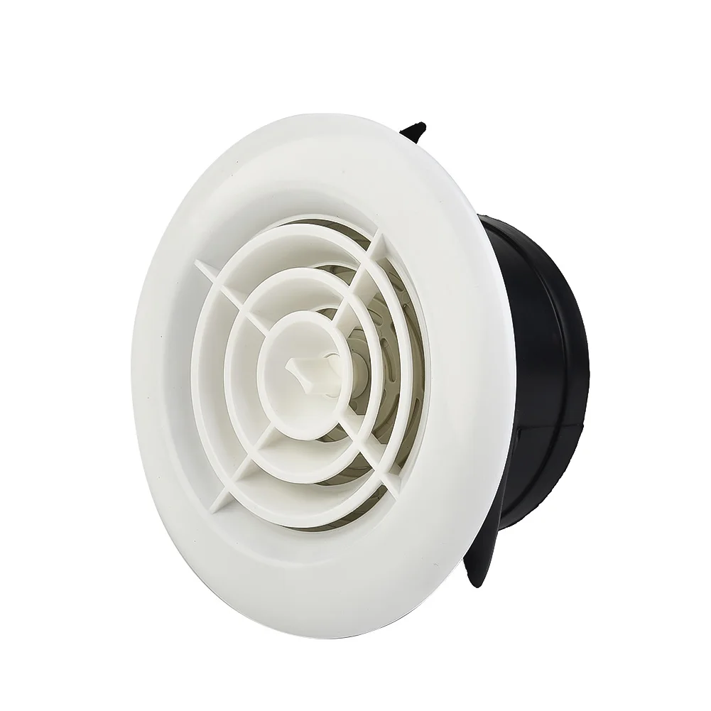 Decorative Air Vent Cover Round Ventilation Grill Outlet With Built-in Screen Mesh Adjustable Outlet For Wall Ceiling 75/100/150