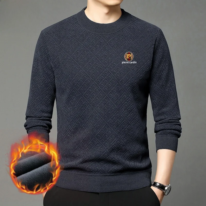 

Мужской свитер Pierre Cardin Camere, вязаный шерстяной свитер, утепленный, теплый, повседневный, модный, зимний, новинка