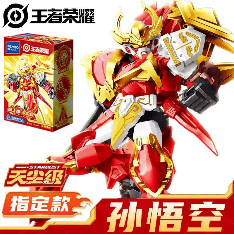 Originele SEMBO Blokken Honor of Kings Star Dust Versie 1 Blind Box Bouwbare Mech Blok Figuur Premium Model Collectible Speelgoed Cadeau