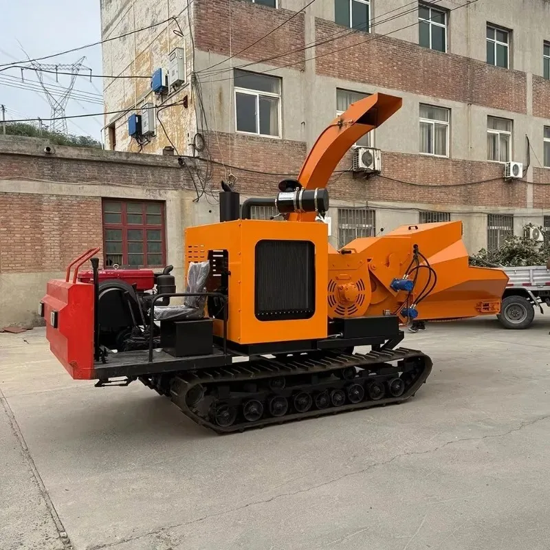 Compact Wood Shredder for Urban Landscaping 20cm Feeding Size for Municipal Green Waste