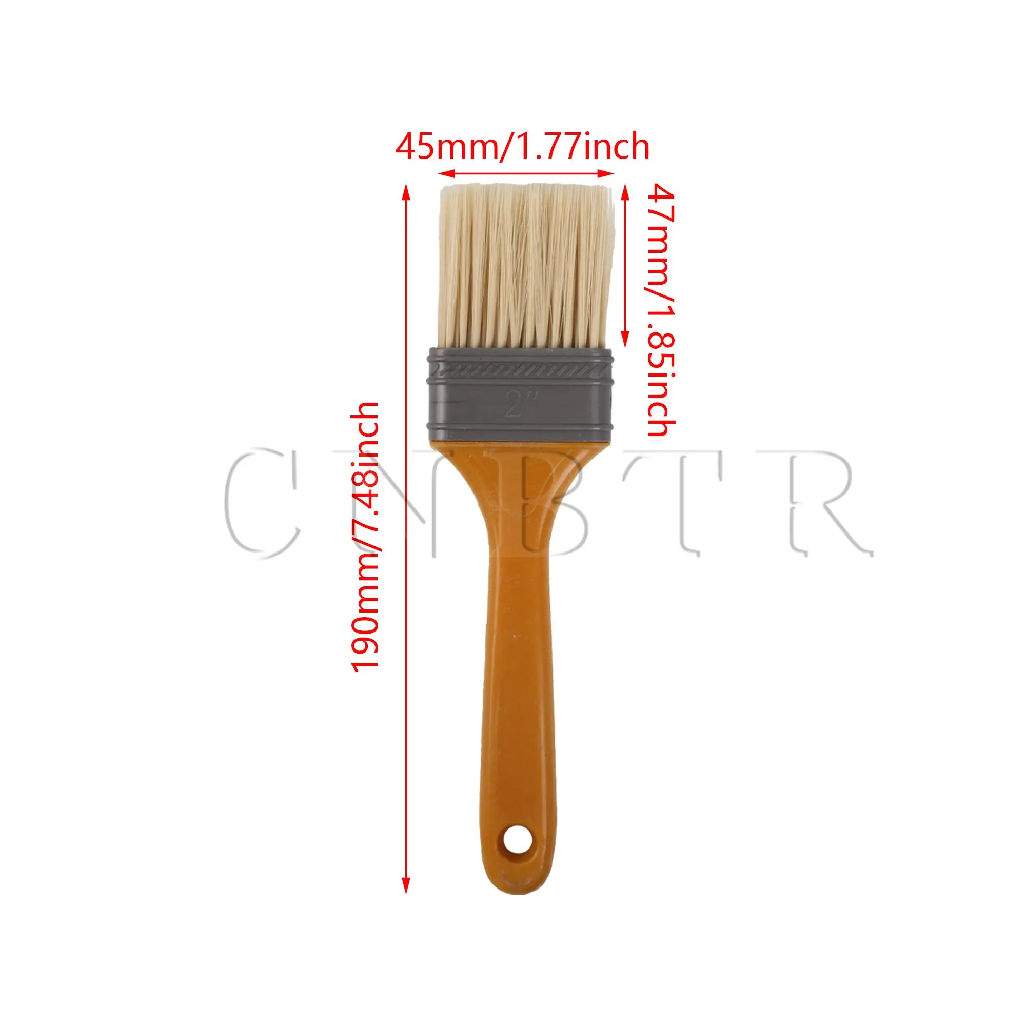 CNBTR 10 Pieces Small Plastic Handle Paint Brushes Kit for Walls Touch Up 2 Inch