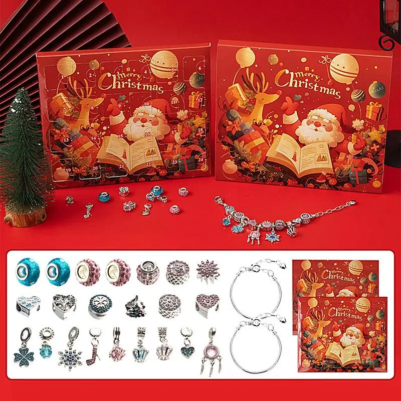 Advent Calendar 2024 For Girls Jewelry Making Bracelets Advent Calendar 2024 Creative Collocation Jewelry Making Kit For Birthda