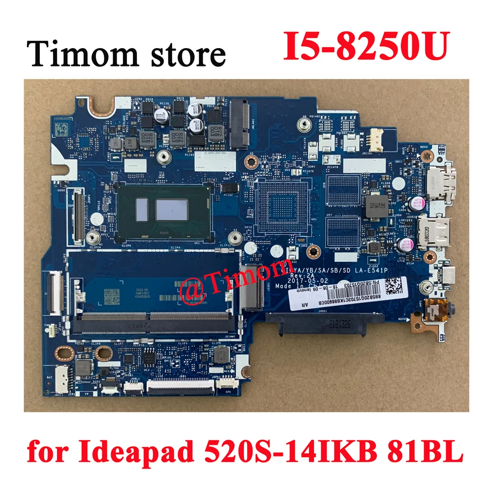 

I5-8250U SR3LA для Ideapad 520S-14IKB 81BL, Встроенная Материнская плата ноутбука, Φ PN 5B20Q15679 5B20Q15699 5B20Q15694 5B20Q15675