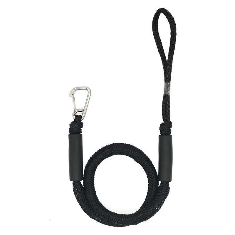 

NEW-2PCS 4 Feet Bungee Dock Lines For Boats And For Jet Ski, Pontoon With Heavy Duty Mooring Rope And Stainless Steel Clip