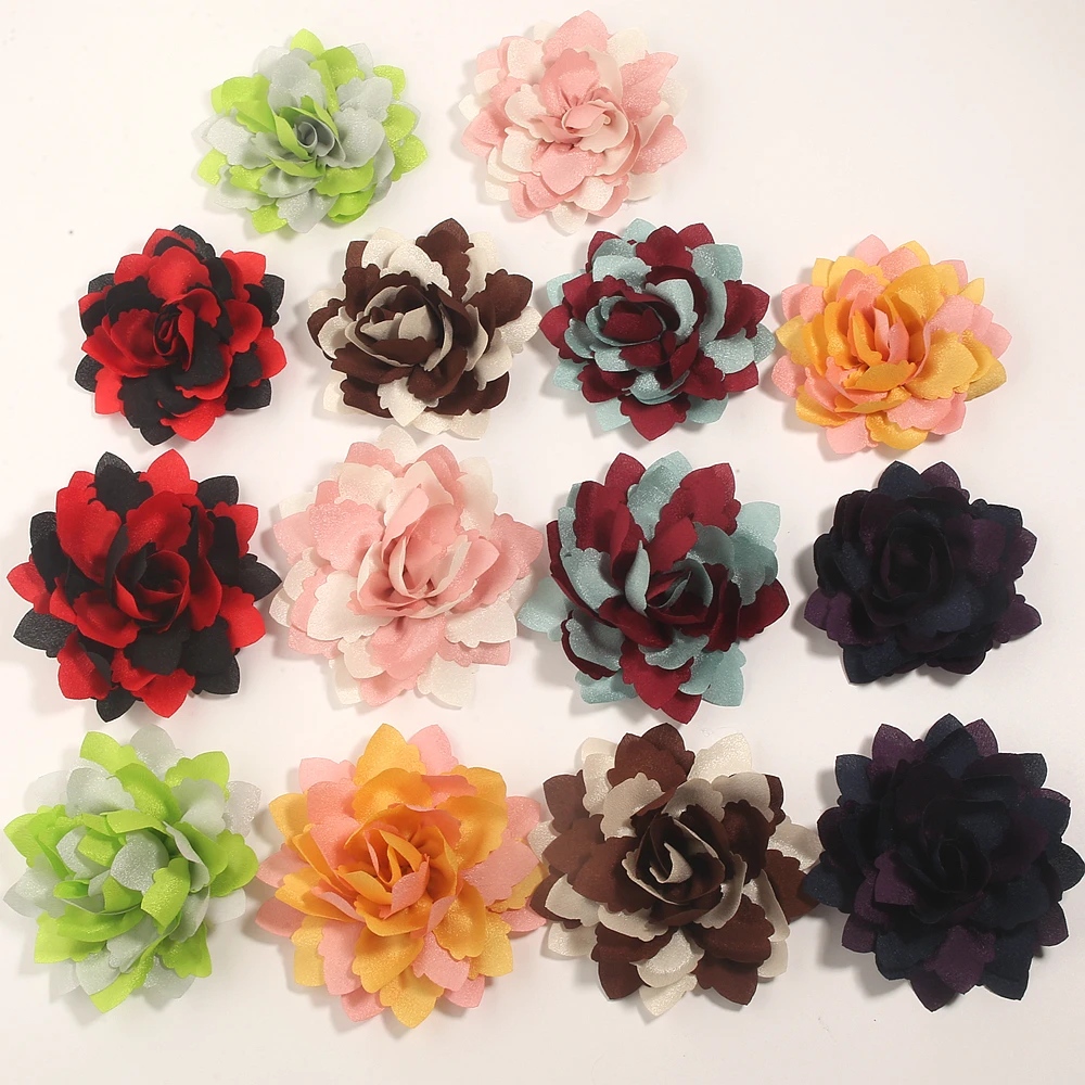 Vintage Fabric Flower Brooch Women's Shirt Collar Accessory Scarf Buckle Corsage Wedding Jewelry Fashionable Clothing Decor