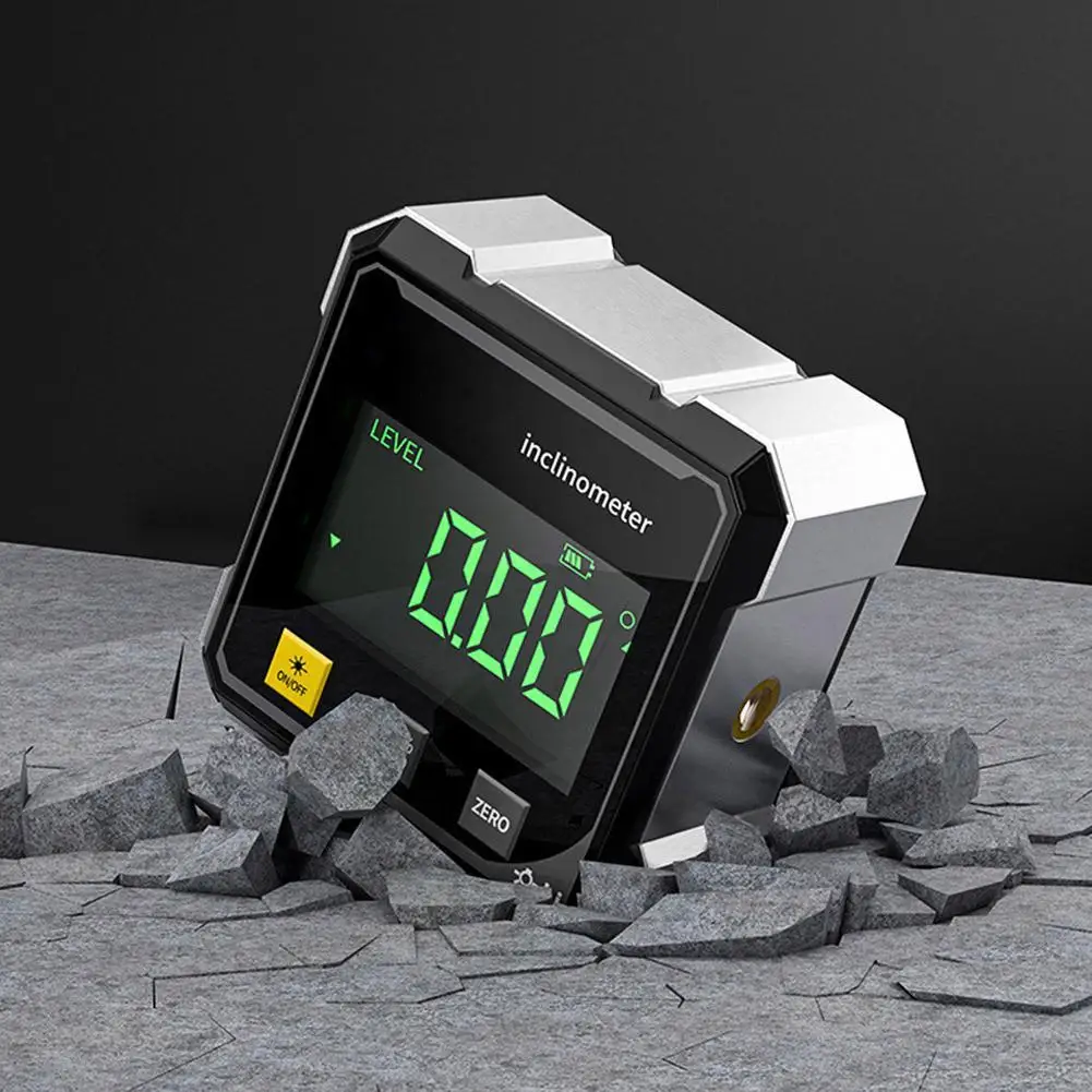 مقياس الميل الرقمي للجيب، مقياس زاوية العرض الرقمي الاحترافي، 360 درجة، ليزر المستوى الإلكتروني المغناطيسي #2