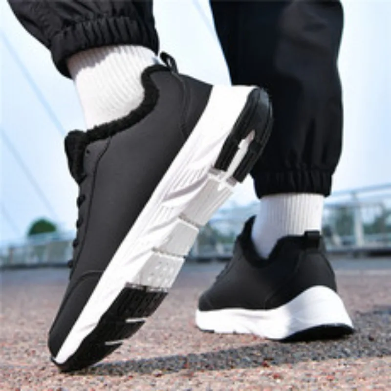 

Winter Warm Men Casual Shoes Designer Waterproof Man Running Sneakers with Fur Lace-up Trainers Light Comfortable Walking Shoes